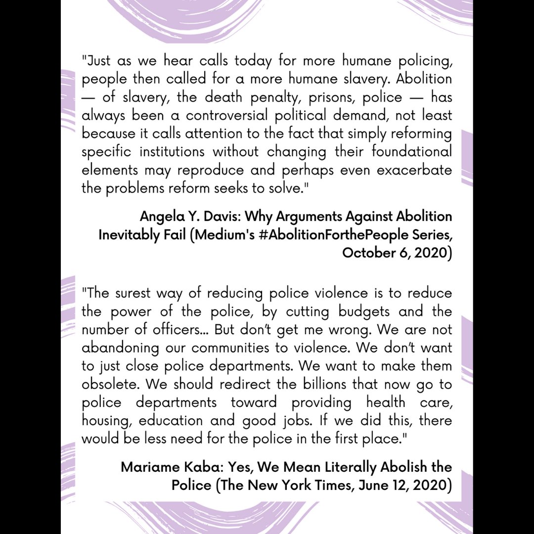 MPD_150's tweet image. New resource: check out our #AbolitionReadings zine, featuring quotes from (and links to) some powerful *starting points* for study and dialogue around abolition.

All the articles, plus a PDF for anyone who wants to make  copies of the full zine: mpd150.com/abolitionreadi…