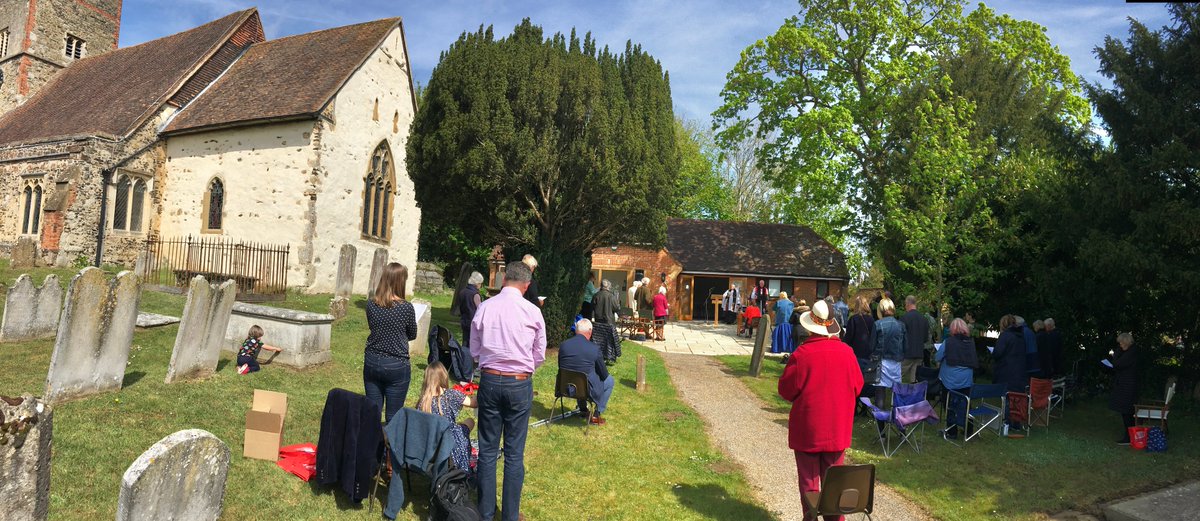 ighthamchurch's tweet image. Thank you to Bishop James and everyone who joined us in person and on Zoom for the dedication of the Church Centre extension yesterday - only 1 year later than planned, but the sun shone! @SeeOfRochester