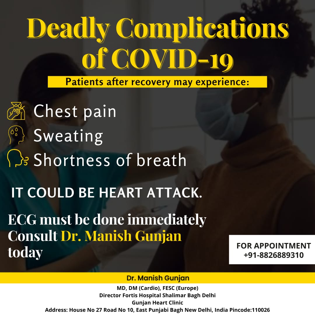 DrManishGunjan's tweet photo. Seek #medical consultation from Dr. Manish if you are experiencing any #Symptoms. Rest assured, during pandemic we are working to put your #health &amp; safety first.

Click here: https://t.co/oPfdrZFJEJ

#drmanishgunjan #Cardiology #chestpain #sweating #heartattack #Delhi https://t.co/GpABTiekbE