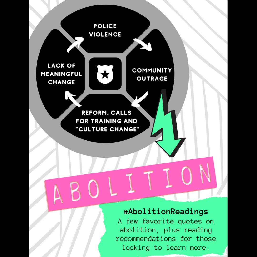 MPD_150's tweet image. New resource: check out our #AbolitionReadings zine, featuring quotes from (and links to) some powerful *starting points* for study and dialogue around abolition.

All the articles, plus a PDF for anyone who wants to make  copies of the full zine: mpd150.com/abolitionreadi…