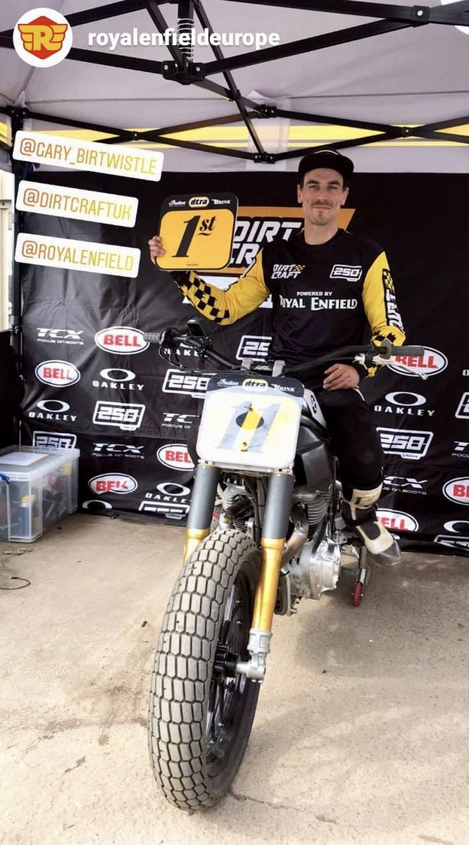 A very impressive debut outing for #GaryBirtwistle &amp; the #SuperSharpLooking <a href="/royalenfield/">Royal Enfield</a> #FlatTrack #RaceBike by wining the Thunderbike/Twins Final! He chose #Maxxis #DTR1 #FlatTrackTyres to fine-tune his performance at Sundays races in Norfolk… it did paid off 👏🏻 #Congrats!👌🏻