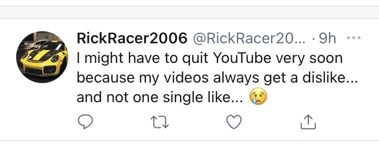 Wilson2F1's tweet photo. 😂 you’re quitting YouTube go away idiot https://t.co/JQSK5YL0bC