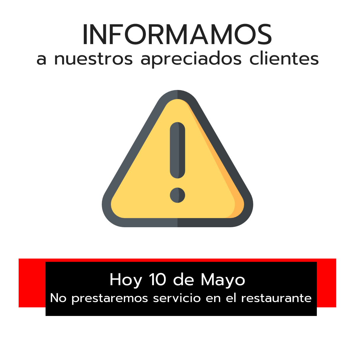 DondeManuelCol's tweet photo. Informamos a nuestros clientes que hoy no tendremos servicio al cliente. https://t.co/oZsjY5GoaR