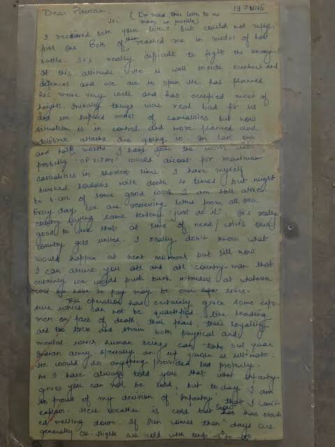 “I can assure you and all countrymen that certainly we would push back intruders at whatever cost we have to pay, may be our lives.” Capt Manoj Pandey in his last letter addressed to his best friend, Pawan Mishra, in Lucknow in June 1999, at the peak of the Kargil War.