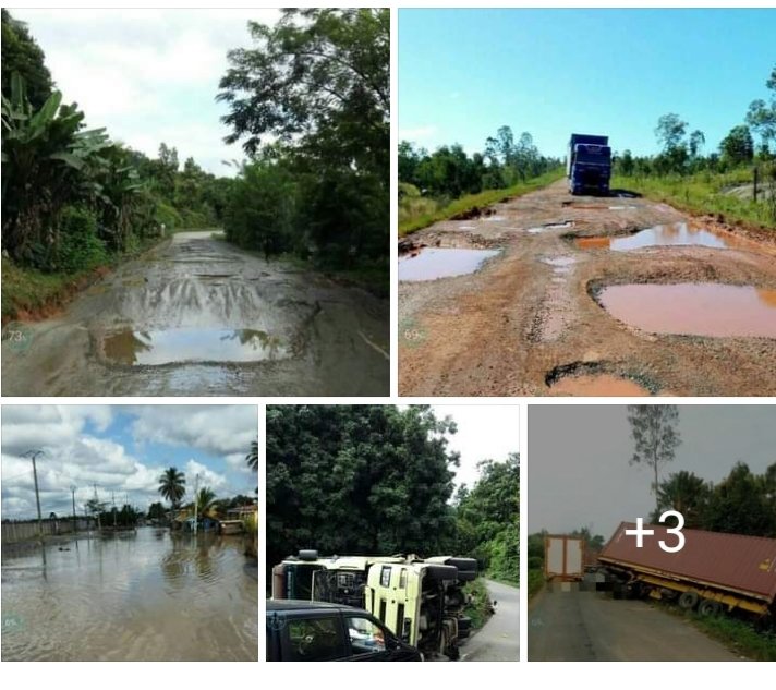 Voici la qualite de la route National dans mon pays ce la honte pour nos dirigent.
