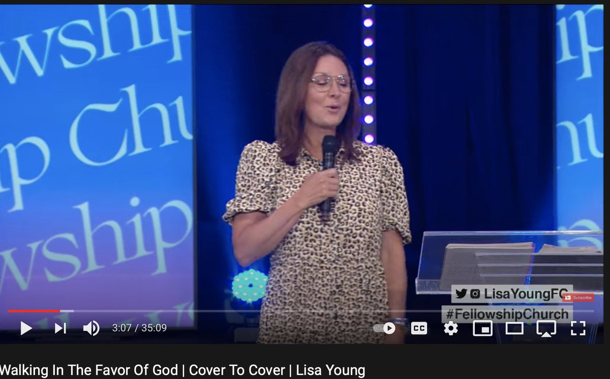 Fellowship Church regularly has Lisa Young preach. She led Mother's Day services and here is where she was preaching just a few weeks ago there as well.