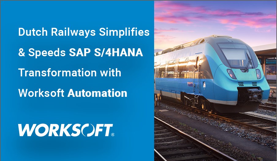 WorksoftInc's tweet photo. “It’s codeless. Any user can use the process capture so we can get the knowledge out of their hands and into our system so we can scale it.” Dutch Railways recently shared how @WorksoftInc @automation has supported their #S4HANA transformation.  https://t.co/jICJ7r4MtE https://t.co/HncDr6WdDa