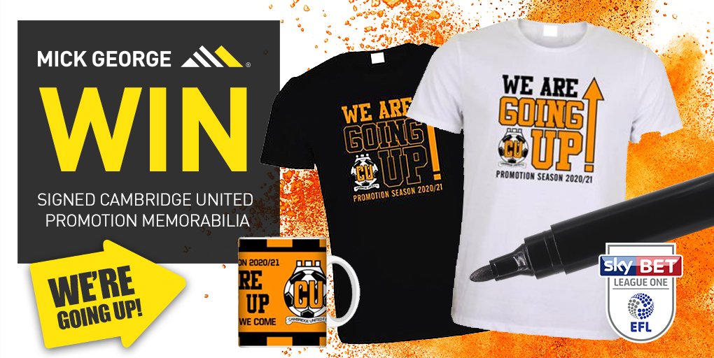Want to win some fantastic signed @CambridgeUtdFC United promotion memorabilia so you relive this moment for years to come? Simply Like, and Share this post to be in with a chance of winning! #camutd #wearegoingup #promotionparty