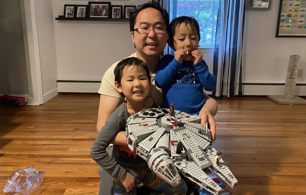 Millennium Falcon Finished! The boys promptly asked if I can get the Falcon displayed in the Capitol building. Thanks everyone for cheering us along! I haven’t seen my wife this amused in a while. Boys are totally hooked on LEGOs. They are asking “what next?” Any thoughts?