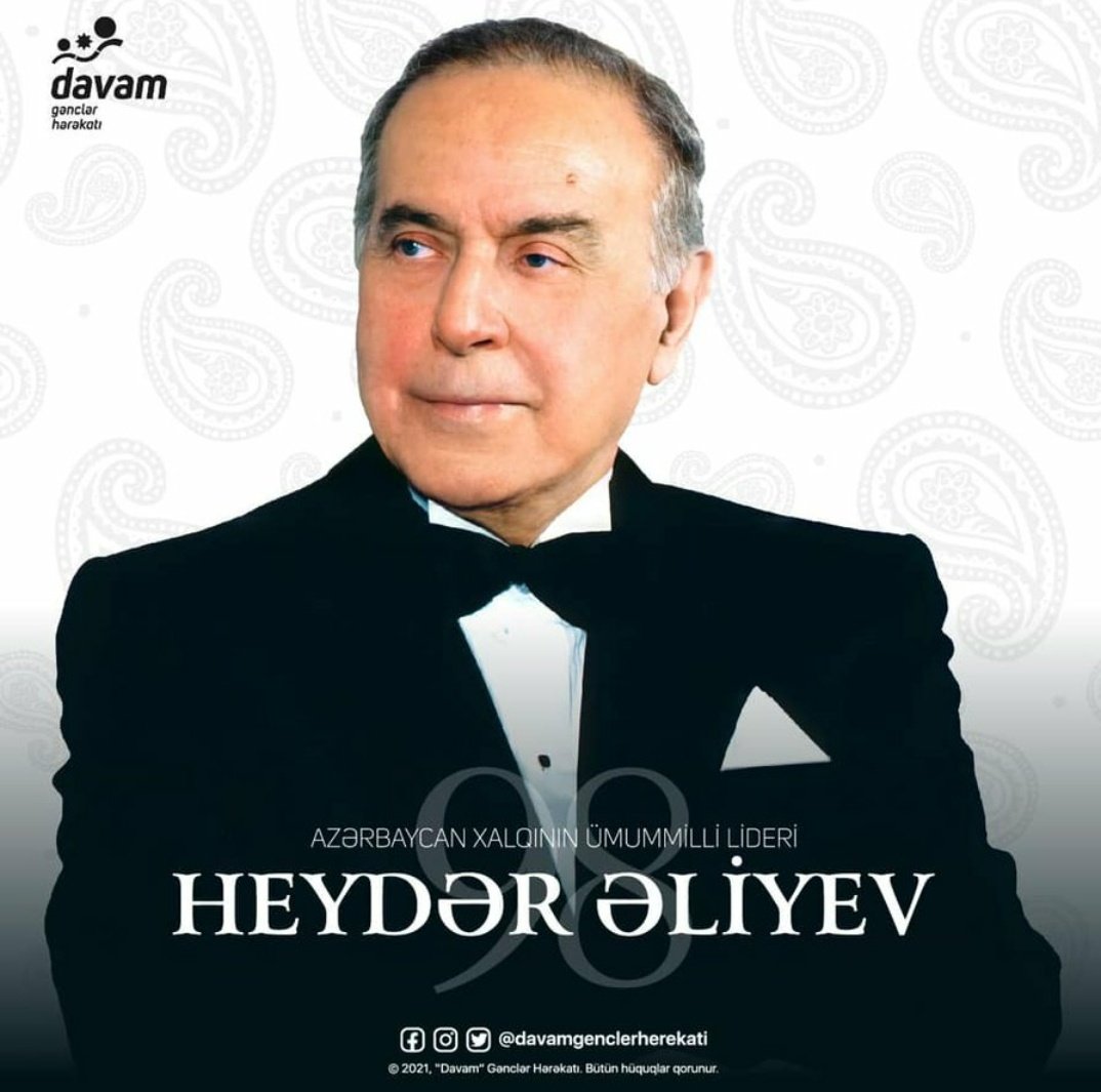 The most important date for the people of Azerbaijan is the election of H.Aliyev  as the first secretary of the Central Committee of the Communist Party of Azerbaijan at the plenum on July 14, 1969.
 #davam2021 #HA98 #HeyderEliyev98
