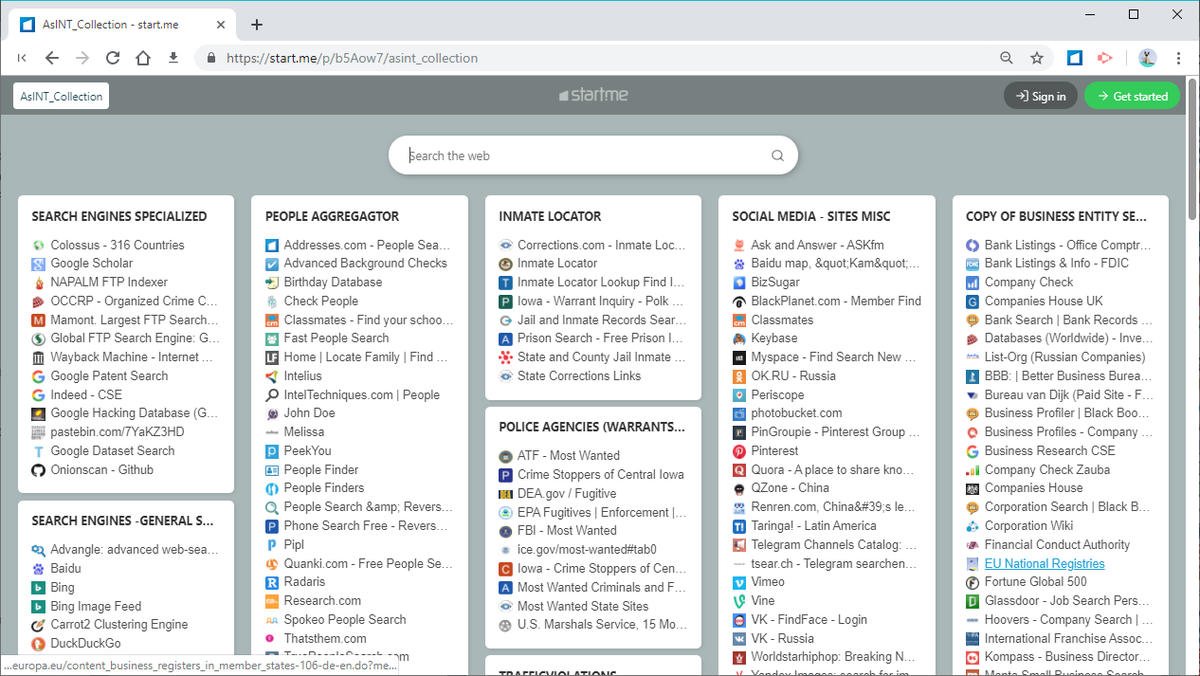 startme's tweet photo. A giant collection of #asint bookmarks here. https://t.co/rAafaATnfO https://t.co/V38NF6z206