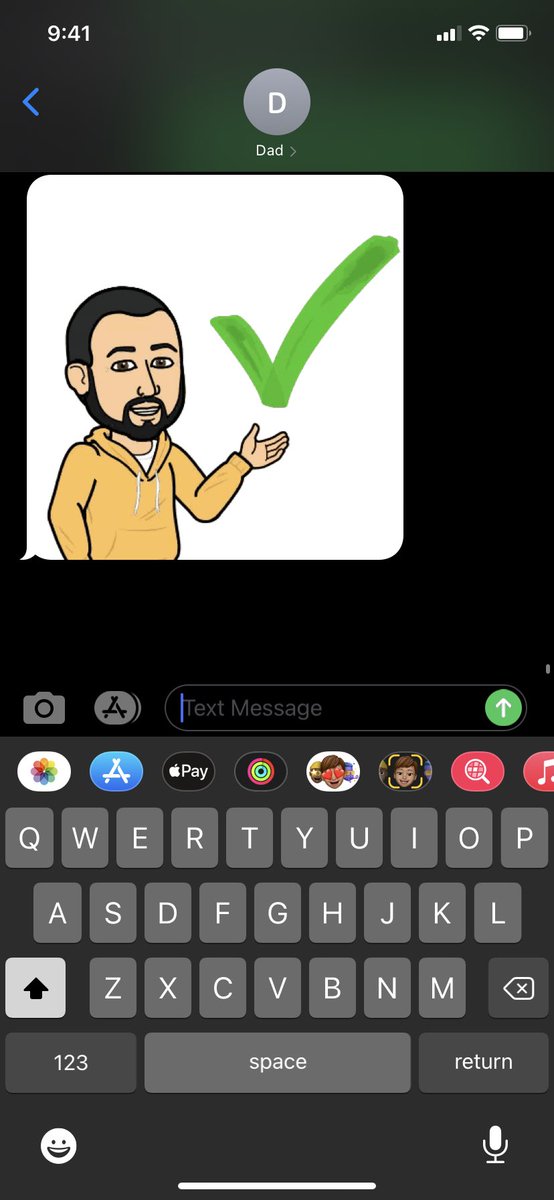 Had a work win this morning and dad responded with this bitmoji, so yes I feel pretty comfortable saying it’s going to be a good Monday.