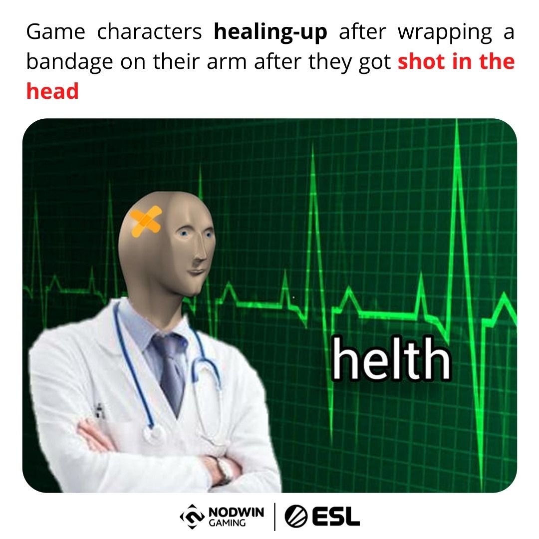 ESL_India's tweet photo. The miracles of gaming science - Recovering health with simply a bandage π
π
#gamingfunny #ESLindia #lowhp https://t.co/fU0m5T2srY