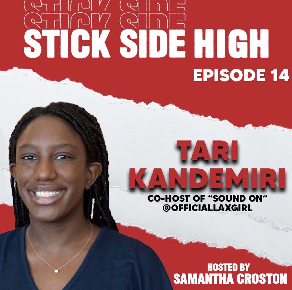 sticksidepod's tweet photo. Co-host of “Sound On,” Host of “Shooting Space,” board member of the Tewaaraton Foundation, oh, and the OfficialLaxGirl. We determined Tari might have actually started lax twitter. Episode 14 with @officiallaxgirl out tomorrow‼️ https://t.co/Kfc91C6lev