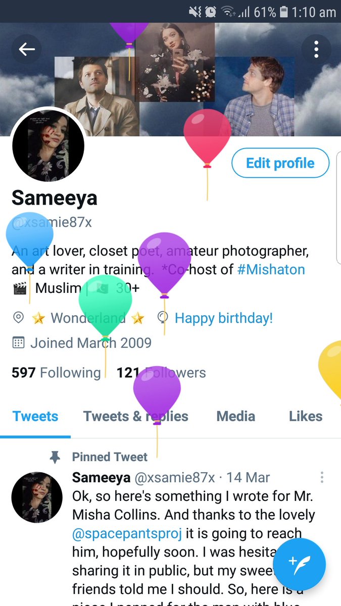 Twitter also sent me some lovely balloons. 