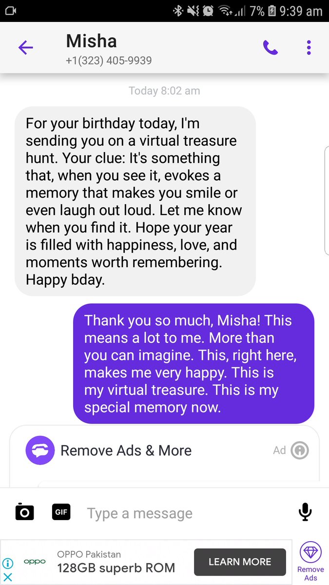 I was getting restless cuz I gave up on getting a birthday text from Misha. Then this happened and I almost died! (Ignore my sentimental reply. )