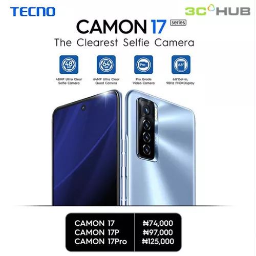 3CHUB's tweet photo. The Tecno Camon 17series  is here, what's your favorite feature in this amazing piece?

#TECNOCamon17 #CAMON17Launch #TimetoStandout
#ClearestSelfie https://t.co/vCBV9BDAto
