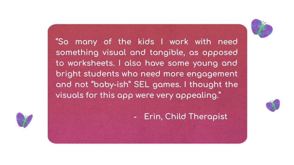 BKidsEdu's tweet photo. We love hearing how Wisdom: The World of Emotions has helped educators and counselors teach their students #socialemotionalskills! Try it now for free on iOS https://t.co/TmCbj0nlnS and Android https://t.co/GLQY90oFQC #Kidsactivities #Summer #Educators #Wisdomgame #Kidsapps https://t.co/T0zlB09AvS