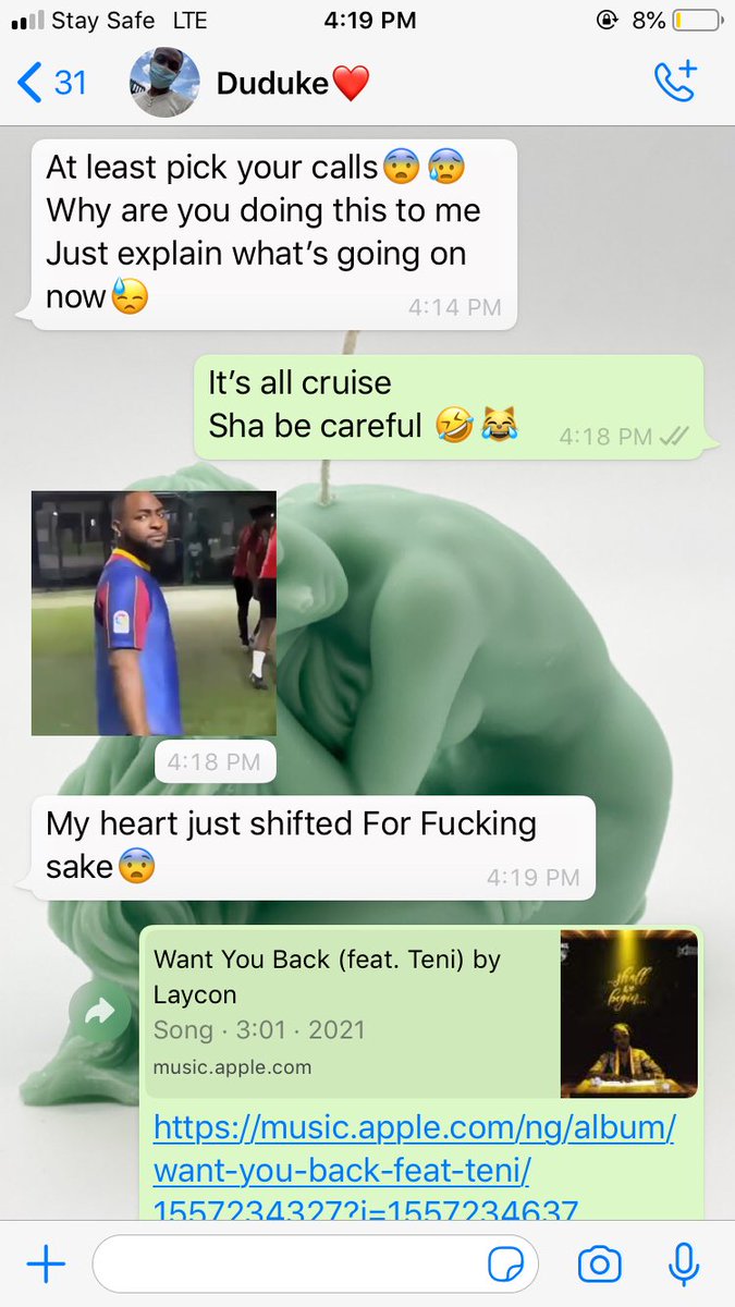 thatguyy2020's tweet photo. @itsLaycon i just took the Challenge to another level😭😂😹
This was fun though....... i took different lines in between 🤣
Omoh she fell for it and was in the mud😹😹
She talk say abo waba loro e🙆‍♂️🙆‍♂️😂

#WantYouBackChallenge 
#WantYouBackChatChallenge https://t.co/BsSf49WQeA