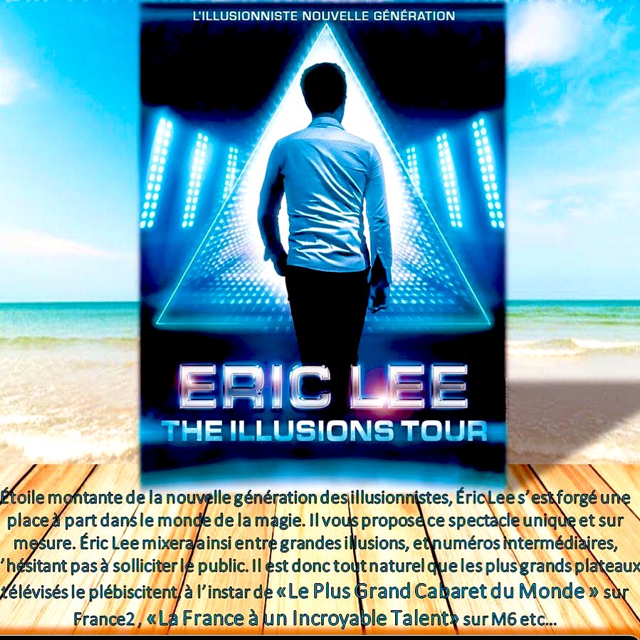 MokaDiffusion's tweet image. Eric LEE l’illusionniste dernière génération « THE ILLUSIONS TOUR »en version réduite est disponible pour cet été. Hallucinant !! Des grandes illusions et possible en extérieur ...
Contactez @MokaDiffusion