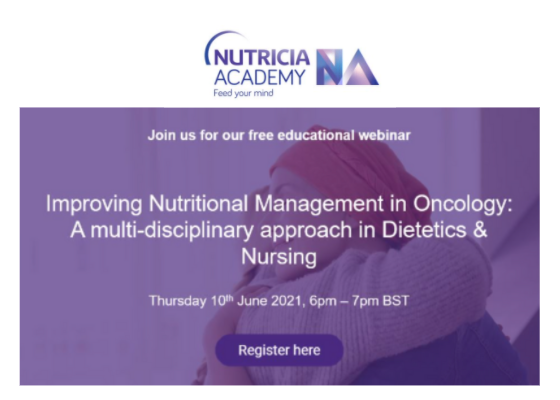 MediNutriToday's tweet photo. Nutricia Academy are holding a free webinar to showcase a multi-disciplinary approach to nutritional management in oncology.

https://t.co/Mi9WemoTHI

@njallen2 @NutriciaHCPUK https://t.co/HP4i70JtyF