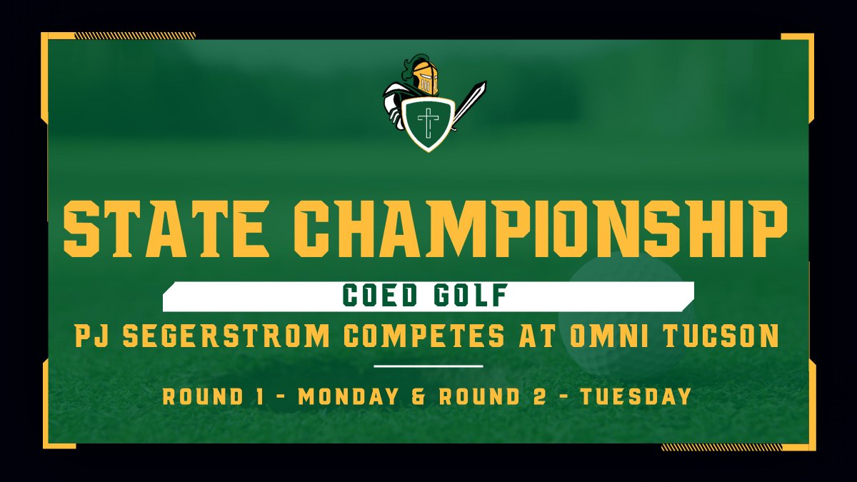 Congratulations to FRESHMAN PJ Segerstrom for qualifying for the AIA State Championship Tournament at the Omni Tucson. Go Knights! #ArmorUp