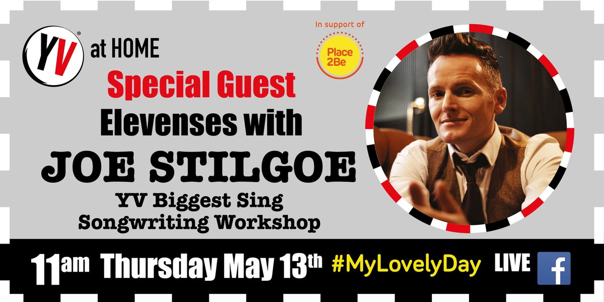 YVconcerts's tweet photo. Join us and our VERY special guest @joestilgoe for our return of Elevenses this Thursday, May 13th at 11am!
Learn how to write your very own song!
You don't want to miss this one!
#YVatHome https://t.co/0FIA21DZcS