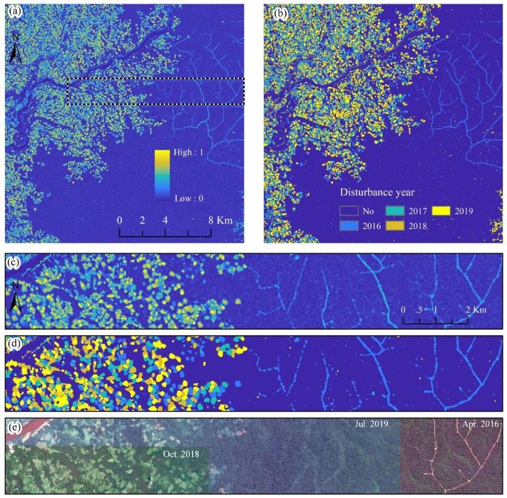 mikewulder's tweet photo. Deep-learning was used to enhance the spatial resolution of Landsat rNBR images. Result 10m change maps. Downscaling and #timeseries.
Zhang et al. Tracking small-scale tropical forest disturbances: Fusing the #Landsat and #Sentinel2 data record. #virtcons
https://t.co/mpYJmFqeQu https://t.co/iNSLBxuBdk