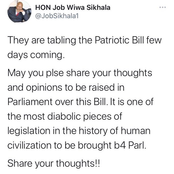 #ResistDictatorship #StopThePatrioticBill @JobSikhala1