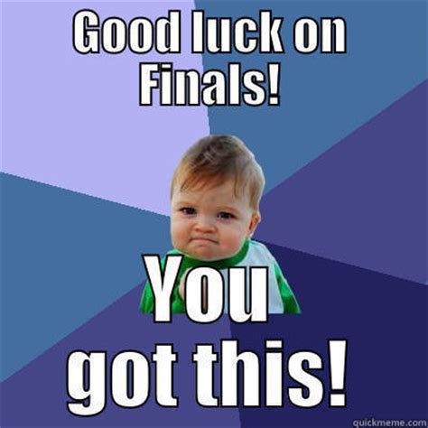For our final Motivational Monday of the semester, we would just like to wish everyone good luck with finals week!! Remember to study hard (but not too hard), take a break, eat a snack, and CRUSH those finals!