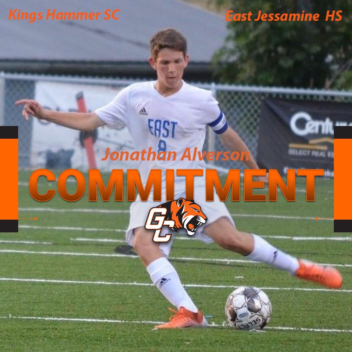 GCtigersoccer's tweet photo. Jon Alverson of Kings Hammer &amp; East Jessamine HS will bring his talents to GC Men's Soccer this fall! https://t.co/vKRCGa5MbD