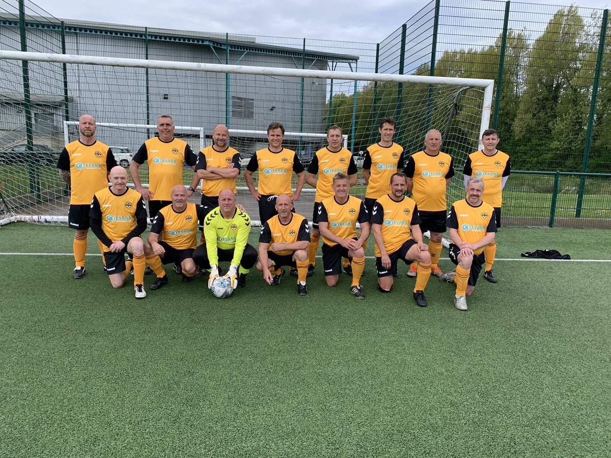 TEAMWEARUK's tweet photo. Newport veterans football over 50s In their new #hummelfootball kit prior to their recent friendly against @WalesVets 50s. https://t.co/uD2M196C2C