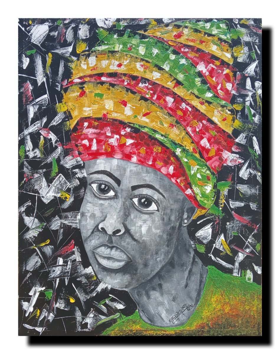 eugenegarts's tweet photo. Title: Mama Ras Africa 
Size:67 by 87 cms
Medium: acrylic on canvas
Status: Available (only ksh.17,000)
#eugenegarts #menartwork #painting #buykenyart #acrylicpainting #africacontemporaryart #ArtistOnTwitter #contemporarypainting #illustrationart  #portraitpainting https://t.co/HphFigHkk9