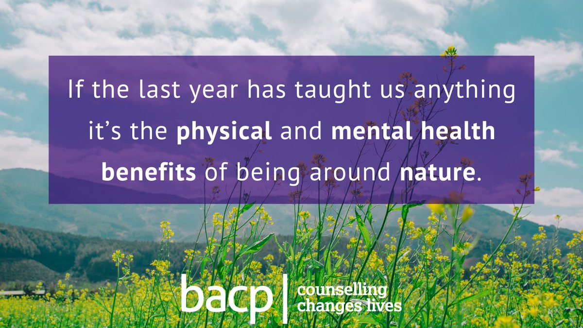 BACP's tweet image. This year’s #MentalHealthAwarenessWeek theme is #ConnectWithNature!🍃

Our members have been sharing their thoughts on the impact of nature on #MentalHealth and #Wellbeing through a series of blogs. We'll be adding more throughout the week🙌💚 #MHAW

🔗 orlo.uk/5OaP2
