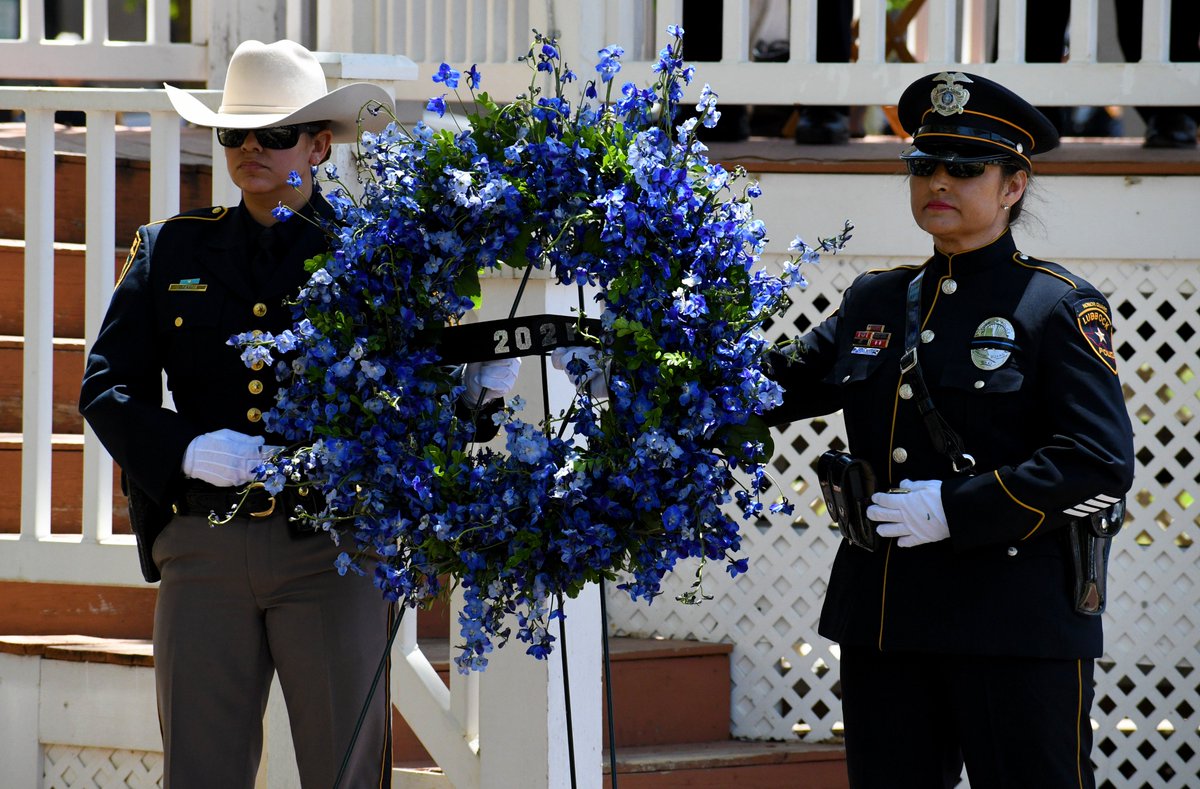 LubbockPolice's tweet photo. As we begin #NationalPoliceWeek we would like to share moments we were able to capture at Friday's Lubbock Peace Officer Memorial. https://t.co/7JQbYpM1Rb