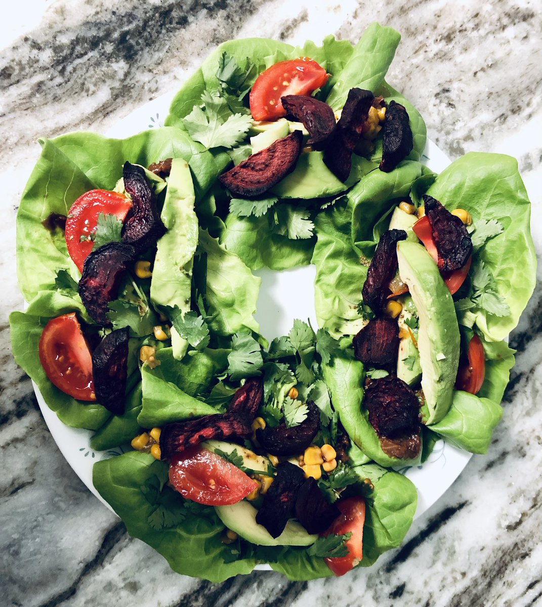 Overly-roasted beet tacos. It’s what’s for lunch of late. Think I need to turn down the oven though 😂🤦‍♀️ #homemade #foodie #TacoTuesday on a Monday 🤤