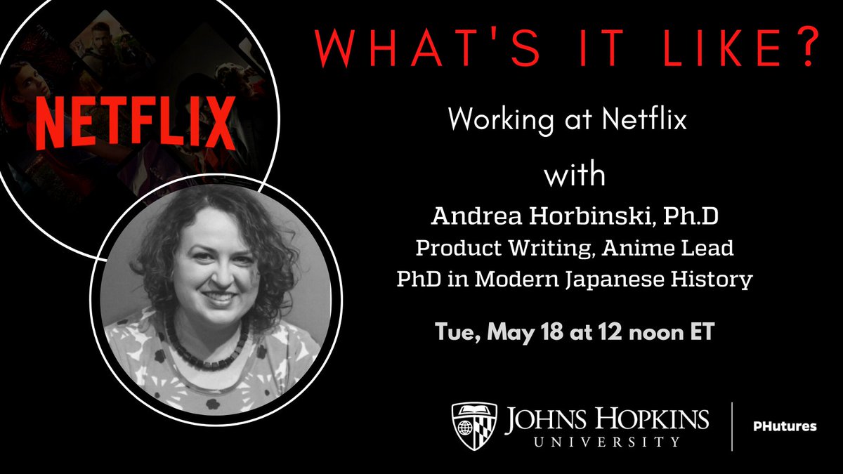 drroshnirao's tweet photo. Newly added to our Creative Career series in May! Just in case you were wondering what it would be like working @ Netflix, we are chatting to a Product writer and Anime lead with a PhD in Japanese History.
DM me for link. #phdchat #careers #phutures https://t.co/bPsUbtjNgx