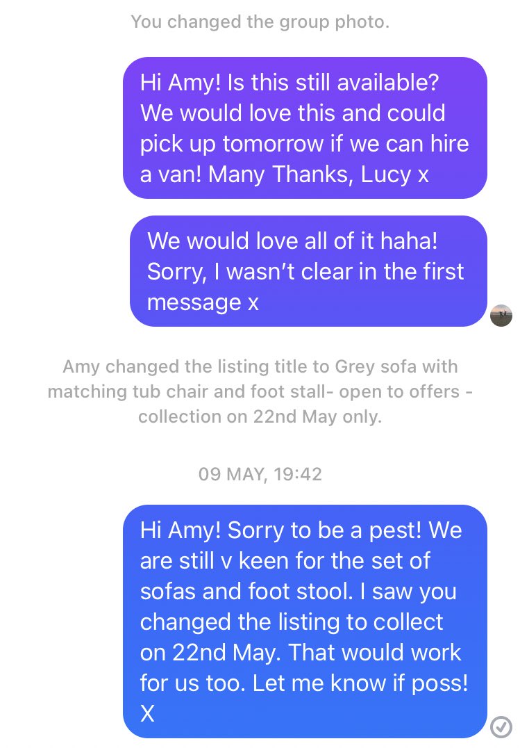 I can’t even get a message back from a woman selling a sofa on Facebook marketplace so I don’t know why I’m surprised I keep being ghosted by men on <a href="/hinge/">Hinge</a>