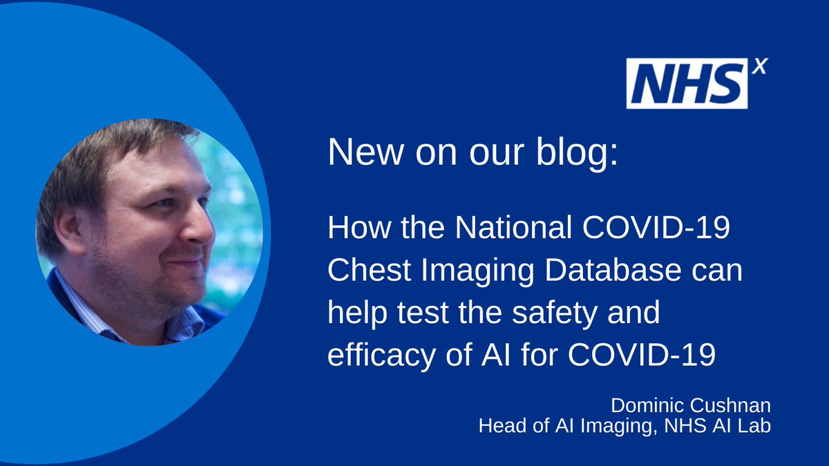 NHSTransform's tweet photo. New on our blog: @DomCushnan on how the national chest image database can help to test the efficacy of AI tools for COVID-19. https://t.co/wwL0bMP6kN
#NHSAILab https://t.co/qN9MWTwN02