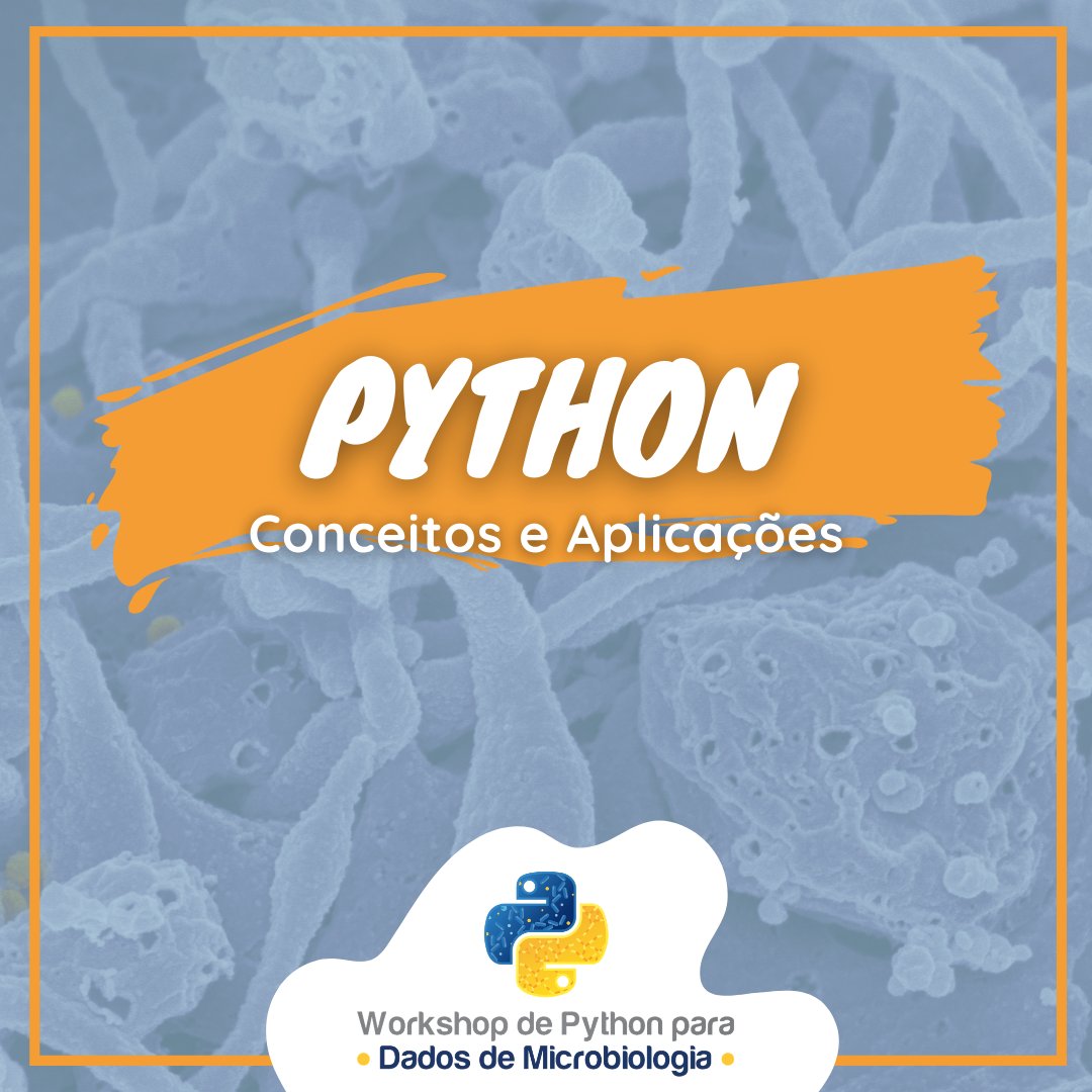 pythonmicrobra1's tweet image. Olá, pessoal! Seguem algumas informações sobre conceitos e aplicações da linguagem Python 💻 Lembrando que este será um workshop introdutório para pesquisadores da área de Microbiologia 🔬
#pythonworkshop #programming #microbiology