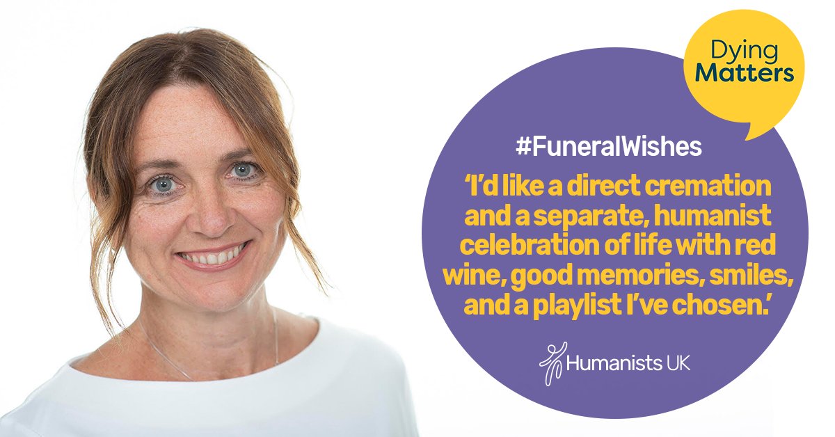 humanistfunera1's tweet photo. What are your #FuneralWishes? Here's what @grandgoodbyes had to say about hers.

#DMAW https://t.co/zuu6IqCDLd