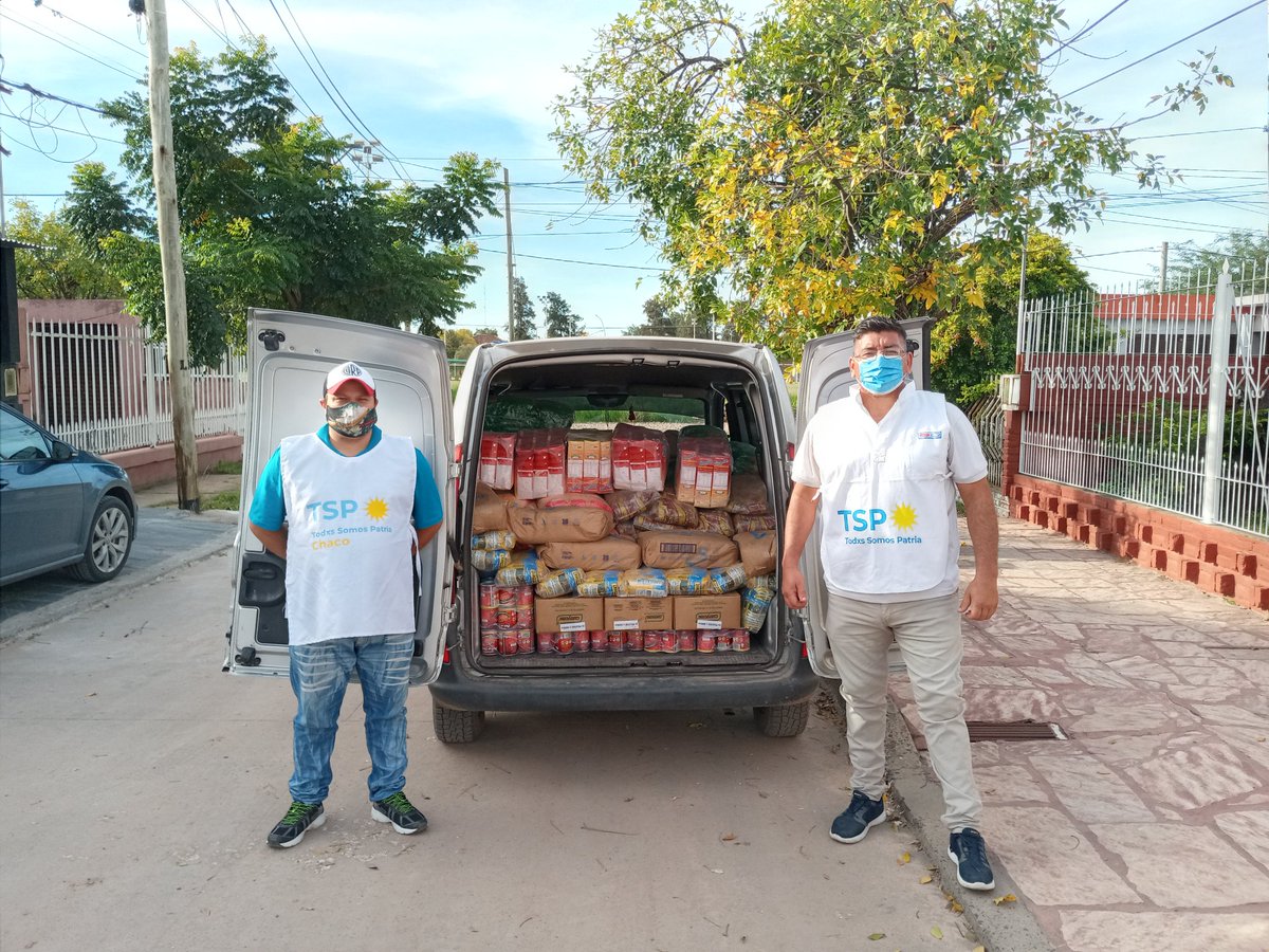 PJDigitalChaco's tweet photo. LA ORGANIZACIÓN TODXS SOMOS PATRIA CHACO ENVIA ALIMENTOS PARA EL IMPENETRABLE CHAQUEÑO (VILLA RIO BERMEJITO) FELICITACIONES COMPAÑEROS DIEGO BRAUN Y MARTIN TEVEZ POR EL GRAN TRABAJO DE MILITANCIA !
#ArgentinaUnida 
#nadiesesalvasolo 
#TODOSSOMOSPATRIA https://t.co/Jw8MERaVoO