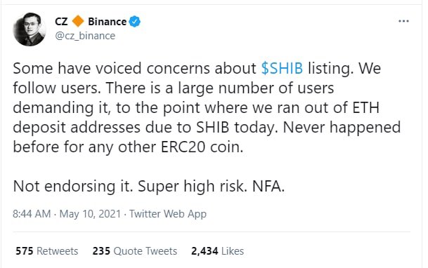MaskedReiRice's tweet photo. We broke #Binance 😹😹😹

#SHIBARMY = The Strongest Army https://t.co/ti7S3PYtsc