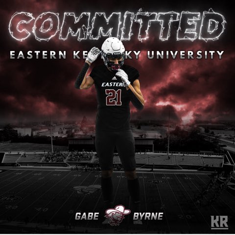 I would like to thank everyone who has helped me along the way as a football player but even more as a person. Thank you to every coach that has helped me and every teammate that has pushed me. With that being said I will be committing to Eastern Kentucky University