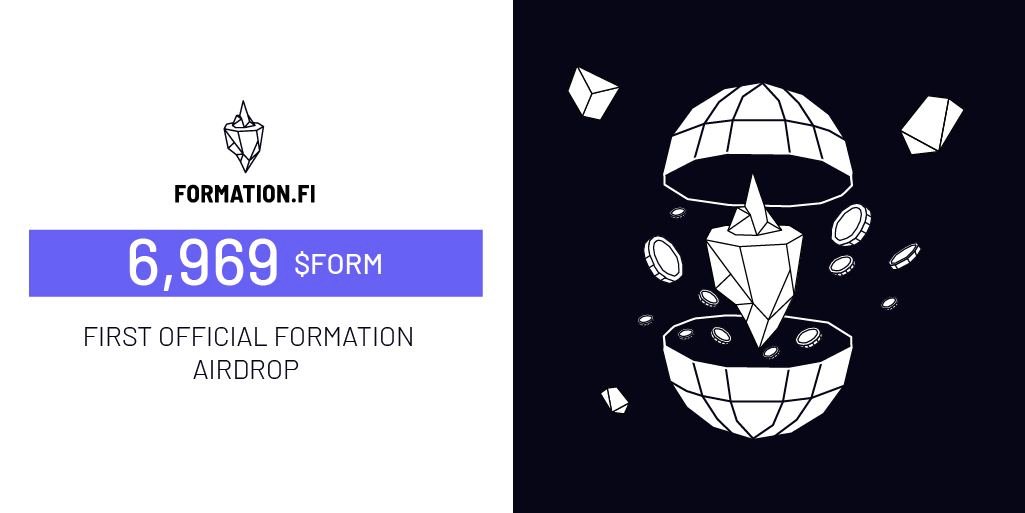 🎁 FIRST OFFICIAL FORMATION FI AIRDROP!!

How to Participate:
1. Follow us <a href="/FormationFi/">FormationFi</a> 🚀6⃣9⃣
2. RT, Tag 3 Friends, and comment why you love FORMATION 🧐
3. Join our Telegram! t.me/FormationFi 💠

*3 WINNERS WILL WIN 6,969 $FORM TOKENS
*Ends in 48 Hours!