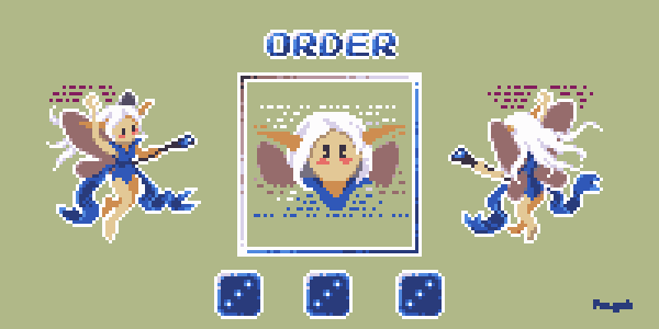 PongMehrzw's tweet photo. this was my entry for the #pdtactics collab
I rolled "Order 3/3/3" : fairy / tunic / Magic Staff
#pixel_dailies @Pixel_Dailies https://t.co/LA7atUtb6N