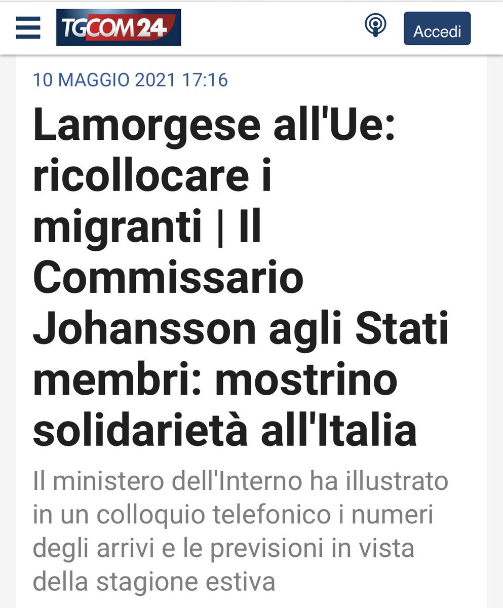 La #Lamorgese ha chiesto alla #UE di ricollocare i #migranti. Ancora? Altro accordo farlocco come quello di Malta? Se non fosse tragico, ci sarebbe da ridere.