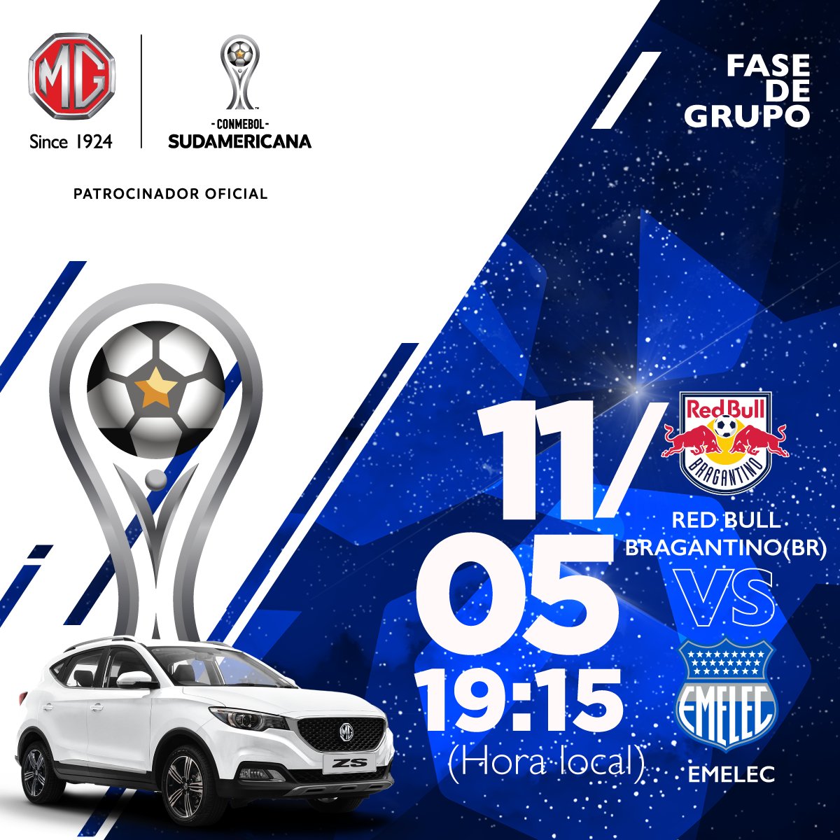 MG Motor Ecuador (@mgmotorec) on Twitter photo Emelec medirá a Red Bull Bragantino en un verdadero duelo de 90 min.
¿Quién ganará? ¡Descúbrelo en la próxima fecha de la CONMEBOL <a href="/Sudamericana/">CONMEBOL Sudamericana</a>!
¡Vivamos la pasión por el fútbol! 🙌⚽🎉
#MG Patrocinador oficial CONMEBOL <a href="/Sudamericana/">CONMEBOL Sudamericana</a> #LaPasionEsNuestroMotor #LaGranConquista Emelec medirá a Red Bull Bragantino en un verdadero duelo de 90 min.
¿Quién ganará? ¡Descúbrelo en la próxima fecha de la CONMEBOL <a href="/Sudamericana/">CONMEBOL Sudamericana</a>!
¡Vivamos la pasión por el fútbol! 🙌⚽🎉
#MG Patrocinador oficial CONMEBOL <a href="/Sudamericana/">CONMEBOL Sudamericana</a> #LaPasionEsNuestroMotor #LaGranConquista