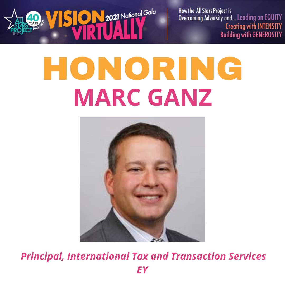 We are so proud to honor Marc Ganz of <a href="/EYNews/">EY</a> at our gala this year! An All Star since 2005, Marc is a hands-on leader of the EY/ASP partnership through sponsoring interns, conducting workshops, coaching youth &amp; more! #ASPVisionVirtually

Join us on 5/13: allstars.org/2021aspgala