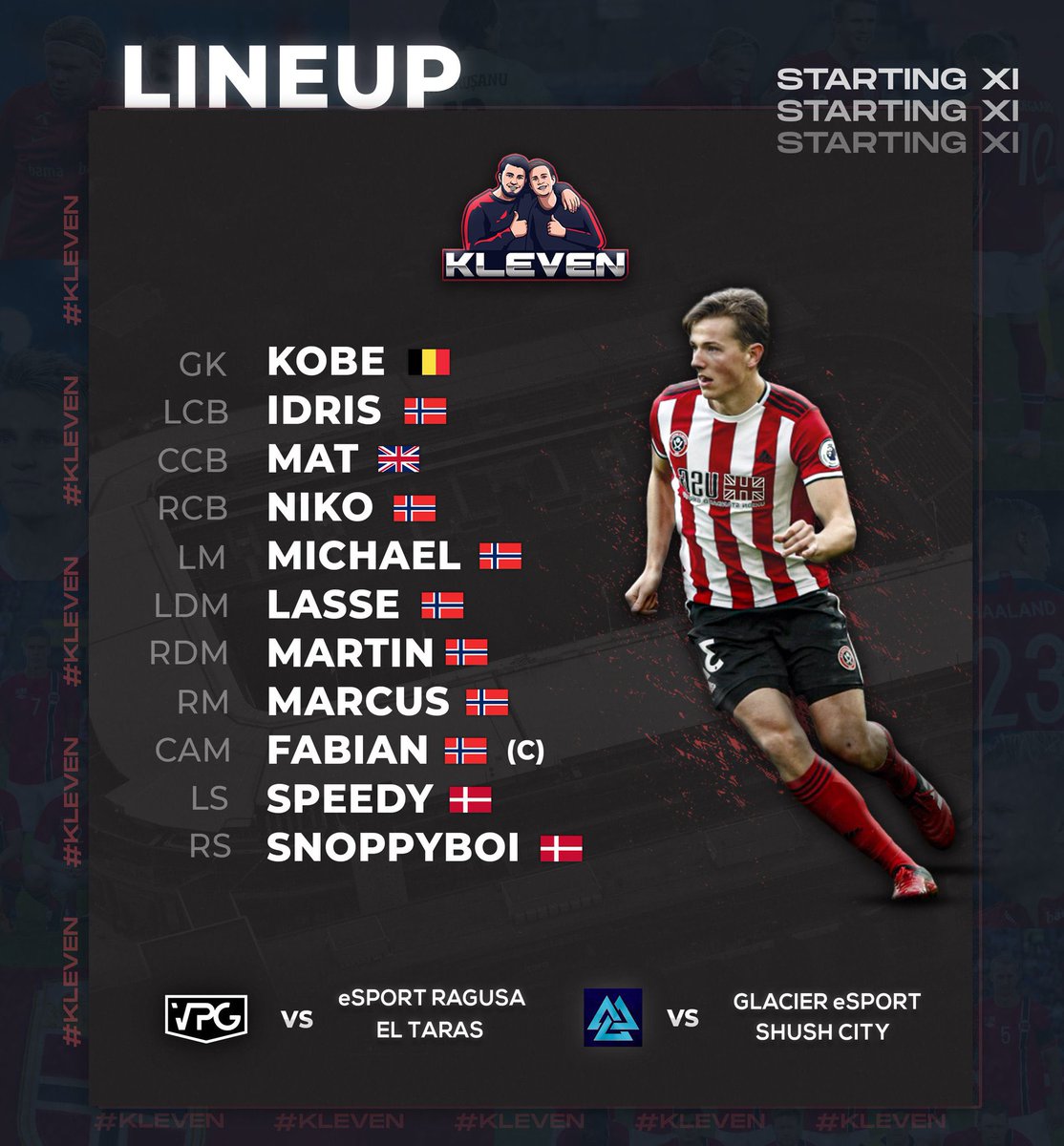 ⚫️🔴 MATCHDAY 🔴⚫️

🇳🇴| <a href="/ARCTICACL/">Arctic League</a> 
🆚| <a href="/EsportGlacier/">Glacier eSport</a> - ⏰ 7.50 UK
     | Shush City - ⏰ 8.45 UK

🇪🇺| <a href="/OfficialVPG/">Virtual Pro Gaming</a> League 1 North
🆚| <a href="/EsportRagusa/">Esport Ragusa</a> - ⏰ 8.30 UK
     | El Taras - ⏰ 9.15 UK

📽| Twitch.tv/faaabbe